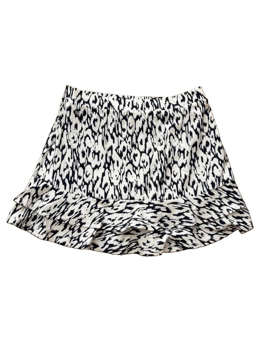 Sage Collective Blue White Athletic Skort Large Leopard Print Golf Tennis Active